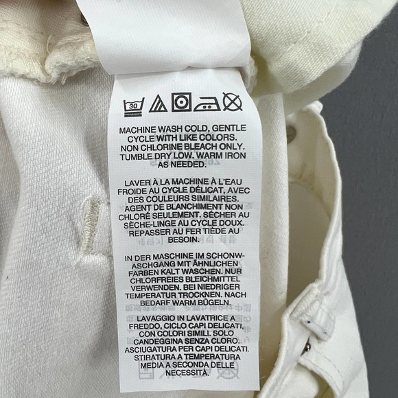 J. CREW Jeans Womens 28 White Rayner Wide Leg Cropped Denim Stretch - Picture 12 of 14